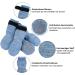 Petloft Anti-Slip Dog Socks - 4 Piece Set for Small & Medium Dogs | Slide-Resistant & Adjustable | Light Blue Paw (2XL) - Buy Online on GoSupps.com