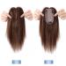 Clip-In Real Hair Extensions Topper for Women | 130% Density 35cm Medium Brown (#04) | Premium Quality Hair Parts & Toupee - Buy Online on GoSupps.com