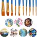 JOINREY 20 Pcs Round Pointed Tip Nylon Hair Artist Paint Brushes Set for Acrylic, Oil, Watercolor - Blue - Buy Online on GoSupps.com