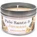 Chandelita fragrance candle with Palo Santo and Jasmin - Aroma candle - with essential oils natural - with pieces with soy wax for cleaning and meditation - chakra candle - aroma therapy candle
