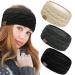 Kavya Winter Headbands for Women's Hair Knitted Headband Soft Lining Cable Ear Warmers Comfy Ear Muffs Crochet Ladies Head Band Ski Walks Gifts for Women Girl Set-3