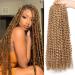 Xtrend 6 Packs 18 Inch Passion Twist Hair Bohemian Hair for Water Wave Braid Hair Brown Passion Twsit Curly Crochet Hair Hot Water Setting Itch Free Synthetic Fiber Hair Extensions 27# 27# 18 Inch (Pack of 6)