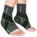 2 Packs Breathable Ankle Brace Ankle Support Sleeve with Compression Ankle Wrap for Plantar Fasciitis Ankle Sprain Ankle Swelling Joint Pain Fits All for Women Men Medium Green