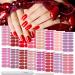 DANNEASY 16 Sheets Solid Color Nail Polish Strips Glitter Nail Wraps Gel Nail Strips Self Adhesive Nail Polish Stickers for Women Fingernails Nail Art Accessories with Nail File  Cuticle Stick Vibrant Glitter&Solid Color
