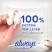 Always Pure Cotton With Flexfoam Pads For Women Size 1 Regular Absorbency With Wings 28 Count Size 1 28 Count - Buy Online on GoSupps.com