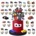 31 pieces Cars Tortendeko 25 Auto Cake Topper with 6 Car Toys Cars Muffin Deco Cars Kuchendeko Happy Birthday Cake Topper Auto Tortendeko for Young Children's Birthday (Car)