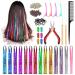 14 Colors 3000 Strands Hair Tinsel Extensions 47 Inch Glitter Hair Extension Fairy Hair Tinsel Strands Kit Holographic Dazzle Colour Straight Hair Extensions for Women Girls Party Cosplay