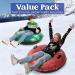 JOYIN Inflatable Snow Tubes 47 & 37 (2 Packs) - Heavy-Duty Sledding Tubes for Kids and Adults - Winter Fun for the Family - Tree Red & Green - Buy Online on GoSupps.com