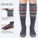 Merino Wool Ski Socks 2-Pack - Gray Medium, Over The Calf, Non-Slip Cuff for Men & Women - Buy Online on GoSupps.com