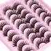 Delyneph 15mm Cat Eye False Eyelashes - Natural Wispy Fluffy Fake Lashes for Short Cat Eye Look - Faux Mink Wispies Strip Lashes Pack - Buy Online on GoSupps.com