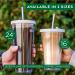 24 Oz Reusable Iced Coffee Cup with Leak Proof Double Wall Insulation - Includes Plastic & Metal Straws and Cleaner - Buy Online on GoSupps.com