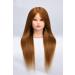 Real Hair Hairdressing Head - 56 cm | 80% Real Hair with Clip & Steel Comb for Perfect Styling - Buy Online on GoSupps.com