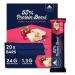 Multipower 53% protein boost - 20 x 45 g protein bar berry yoghurt with 53% high quality protein - 24 g protein and 1.6 g sugar per protein bar