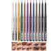  brooksnaji Eyeliner pens gel eyeliner pencils 12 colors waterproof eyeshadow pencils - Long-lasting gel pens smudge-proof cosmetics for girls - Buy Online on GoSupps.com