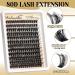 Veleasha 80D Fluffy Lash Clusters - 192PCS D Curl Volume Eyelash Extensions 10-18mm - Soft DIY Cluster Lashes for Home Use - Buy Online on GoSupps.com