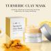 Turmeric Clay Mask - Organic Anti-Aging Face Mask | Brightens Dark Spots & Clears Pores | Acne Remedy & Sensitive Skin Gift - Buy Online on GoSupps.com