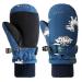 DOBAE Kids Ski Gloves - Toddle Thermal Snow Waterproof Gloves Dinosaur Pattern With Plush Lining Winter Ski Mittens for Toddlers Boys Kids Baby Outdoor Skiing Snowboarding Blue M