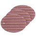 3-Pack Cleaning Kitchen Sponges Oval Ethnic Style Stripes Kitchen Cellulose Dishwashing Wood Pulp Cotton