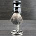 Buy Eco-Friendly Steel Shaving Brush & Stand - Black Durable Bristles | International Shipping Available - Buy Online on GoSupps.com