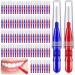 100 pieces interdental brushes toothpick dental brushes toothbrush interdental brush interdental brushes tooth flap toothpick cleaner tooth cleaning tool (red & blue)