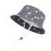 LANGZHEN Beach Sun Protection Hat for Baby Girls Adjustable Toddler Kids Hat Wide Brim Summer Play Hat with Chin Strap Dark Blue - Stars 3-6 Months