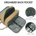 WANDF Travel Toiletry Bag for Men Hanging Dopp Kit Canvas Toiletry Organizer Water-Resistant Vegan Leather Shaving Bag for Toiletries Accessories (Khaki) Brown - Buy Online on GoSupps.com