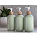 OLLIES Refillable Shampoo and Conditioner Bottles - Set of 3 | Stylish Label | 17oz | Shower Soap Dispenser - Buy Online on GoSupps.com