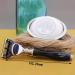 Haryali London 5-in-1 Men's Razor Set | Handmade Leather Case Shaving Stand Fusion 5 Compatible Razor Brush Bowl & Soap - Buy Online on GoSupps.com