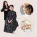 PERFEHAIR Kids Hair Cutting Cape with Sleeves | Professional Salon & Home Use | Black Space Print for Boys & Girls - Buy Online on GoSupps.com