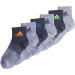 adidas Boys' Youth Superlite Badge of Sport 6-Pack Quarter Socks - Onix Grey/Grey/Signal Orange - Large - Buy Online on GoSupps.com