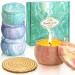 Scented Candles Gifts Set for Women:Vanilla Lavender Sage Lemon Aromatherapy Candles for Home Scented Soy Wax Jar Candle 4 PCS 4.4 oz for Stress Relief or Christmas Birthday Mother's Day