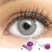 Glamlens Turin Gray Contact Lenses - Natural Gray Colored Silicone Hydrogel Highly Covering 1 Pair (2 lenses) - Dia 14.20 Starch-Free International Shipping - Buy Online on GoSupps.com
