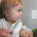 Dr. Brown's Infant-to-Toddler Training Toothbrush Set - Mint Elephant & Fluoride-Free Strawberry Baby Toothpaste for 0-3 Years - Buy Online on GoSupps.com