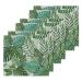 ALAZA Wash Cloth Set Tropical Palm Jungle Leaves - Pack of 6 Cotton Face Cloths Highly Absorbent and Soft Feel Fingertip Towels(236br3a)