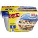 GladWare Deep Dish Food Storage Containers | Large Rectangle Food Storage, Food Containers Hold up to 64 Ounces of Food | Glad Containers with Glad Lock Tight Seal, 3 Count Rectangle 64 oz - 3 Count