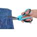 SINGER 00561 ProSeries 8-1/2-Inch Heavy Duty Bent Sewing Scissors - Teal - Buy Online on GoSupps.com
