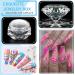 NEON 3D Nail Gem Set - 2500+ Pcs Luminous Charms for DIY Nails Art, Rhinestones for Nails with Bonus Tweezers - Iridescent Decorative Stones - Buy Online on GoSupps.com