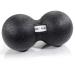 High Pulse massage ball including exercise poster polypropylene - double balm for a targeted depth -effective massage and regeneration of the muscles in the neck and back (8 cm or 12 cm) black black 12cm