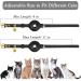 Oopsdoggy Leather Airtag Cat Collar with Bells - Durable GPS Pet Collar for Cats & Small Dogs (Black) - Buy Online on GoSupps.com