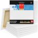 Arteza Stretched Canvases for Painting Pack of 8 12 x 12 Inches Square Blank Canvases 100% Cotton 12.3 oz Gesso-Primed Art Supplies for Acrylic Pouring and Oil Painting White - Premium 12x12 pack of 8