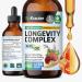 BIO KRAUTER Longevity Mushroom Supplement - Liquid Reishi Mushroom Complex with Goat s Rue & Red Ginseng Root Extract - Vegan Tincture - Alcohol & Sugar Free Drops 4 Fl.Oz.