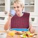 Adult Bibs - Waterproof Feeding Bibs for Elderly with Crumb Catcher | Clothing Protectors for Elderly Women and Senior Citizens Nursing Home Friendly Puchen Red - Buy Online on GoSupps.com