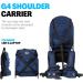 MiniMeis G4 Baby Shoulder Carrier - Foldable Child Carrier with Back Support - Up to 18 kg in Blue/Black - International Shipping Available - Buy Online on GoSupps.com