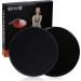 Hevers Sliders Fitness Gleitsche - Double-Sided Gliding Discs for Home Training | Full Body & Belly Workouts | 2 Pieces - Black - Buy Online on GoSupps.com