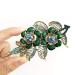 Pretty Alligator Hair Clips Metal Flower Hair Clip Peacock Hair Clip - 2 PCS Large Flower Barrettes for Women (Style B) - Buy Online on GoSupps.com