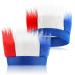 Sunshane 2 Pack Hairy Headband Crazy Hair Wigs Red White and Blue Hairy Headband Patriotic Headbands for 4th of July Independence Day Costume Accessories