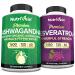 Nutrivein Premium Ashwagandha Capsules & Resveratrol Supplement Bundle: High-Absorption Resveratrol Capsules and Ashwagandha Supplements for Balance, Vitality, & Repair