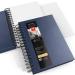Arteza Watercolor Sketchbook 5.5x8.5-inch 3-Pack Blue Hardcover Journal, 96 Sheets, 140lb/300gsm, Spiral Bound Watercolor Paper Pad for Gouache, Acrylics, Pencils - 5.5x8.5 inch - Buy Online on GoSupps.com