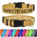 Tagme personalized dog collar for large dog with embroidered reflective nylon dog collar with pet name & telephone number khaki l l (1 Pack) khaki