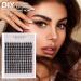 144Pcs Individual Cluster Lashes D Curl 14mm - Soft Natural False Eyelashes for DIY Eyelash Extensions at Home - Pack of 1 - Buy Online on GoSupps.com